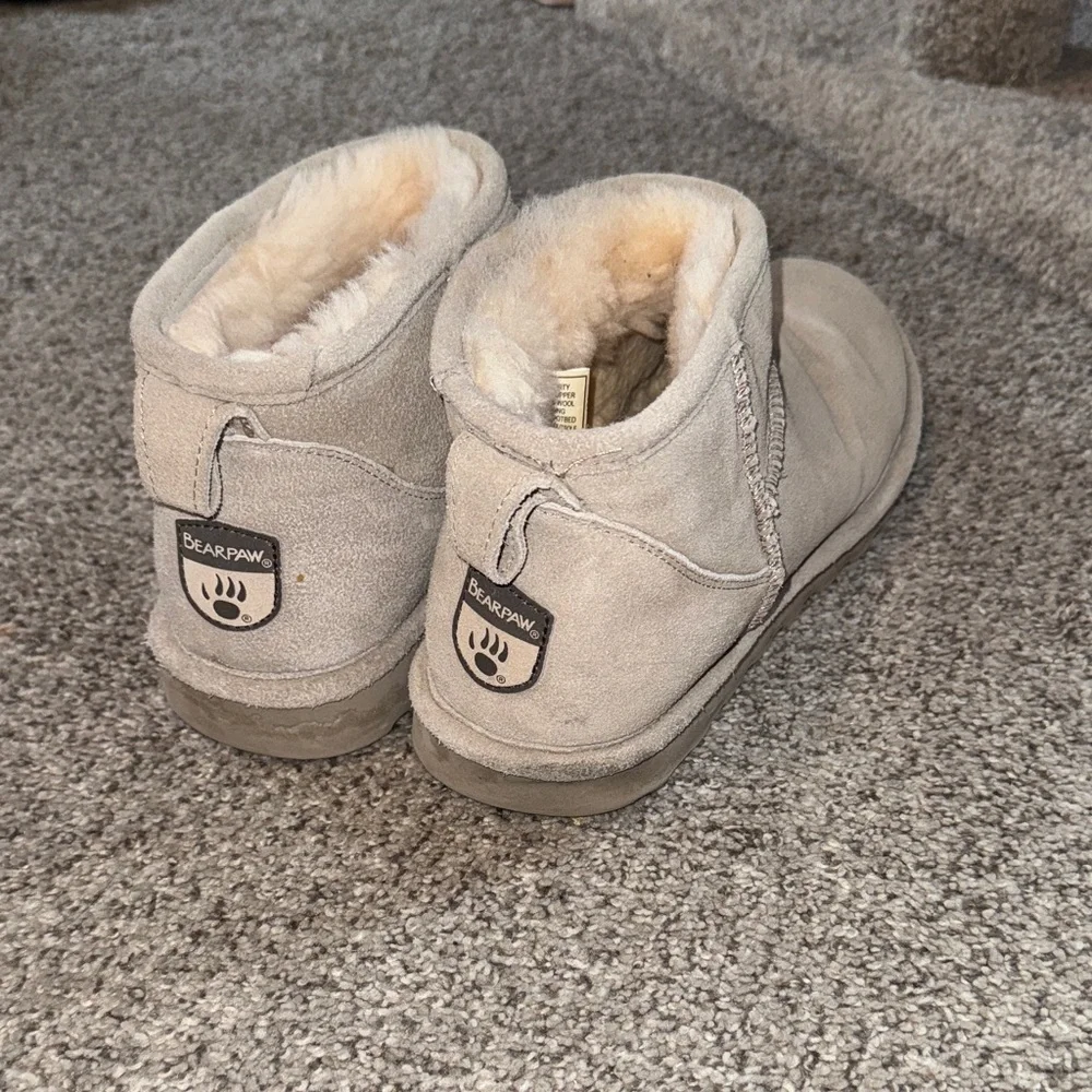 Women's Tan Suede Ankle Boots - Picture 2 of 2
